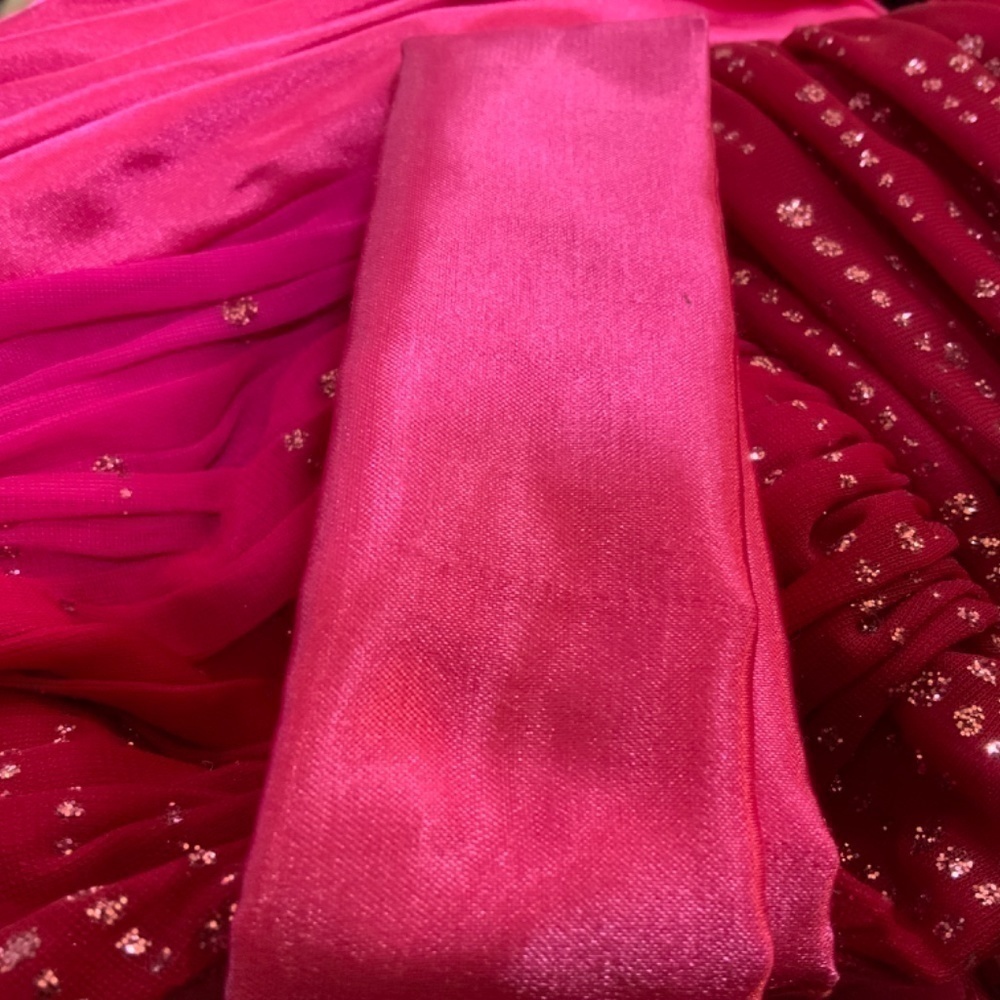 Hailey by Adrianna Papell Pink Ombré Glitter Formal/Evening/Prom Dress - EUC - Picture 9 of 10